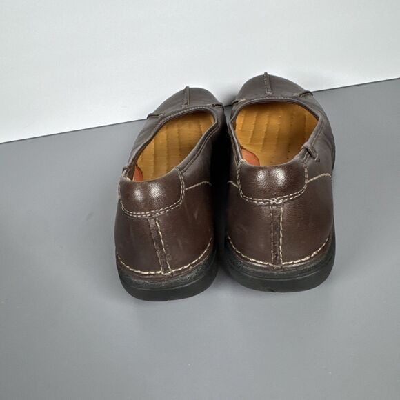 Clarks Unstructured Womens Rosily Brown‎ Leather Slip On Shoes Size 6 M Comfort - Picture 7 of 10